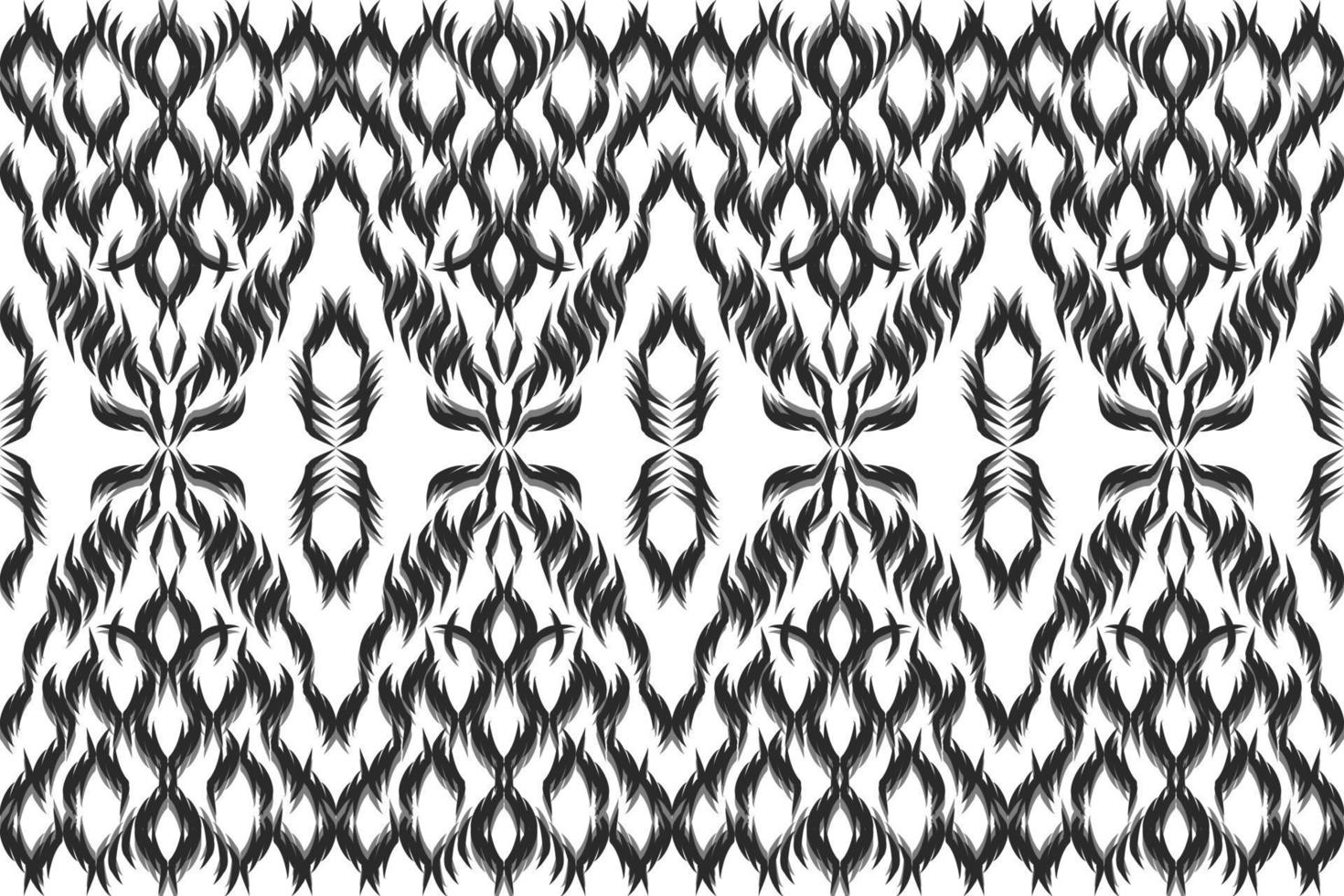etniska mönster sömlösa svartvita tryck boho textil abstrakt geometriska. vektor