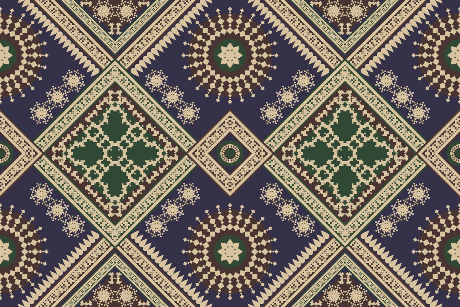 geometrisches ethnisches orientalisches Muster traditionelles Design für Hintergrund, Teppich, Tapete, Kleidung, Verpackung, Batik, Stoff, Stickereiart. vektor