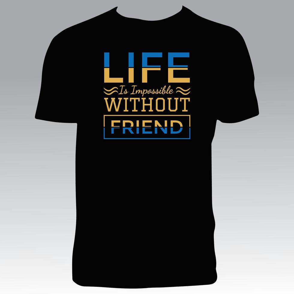 Freundschaft T-Shirt-Design vektor