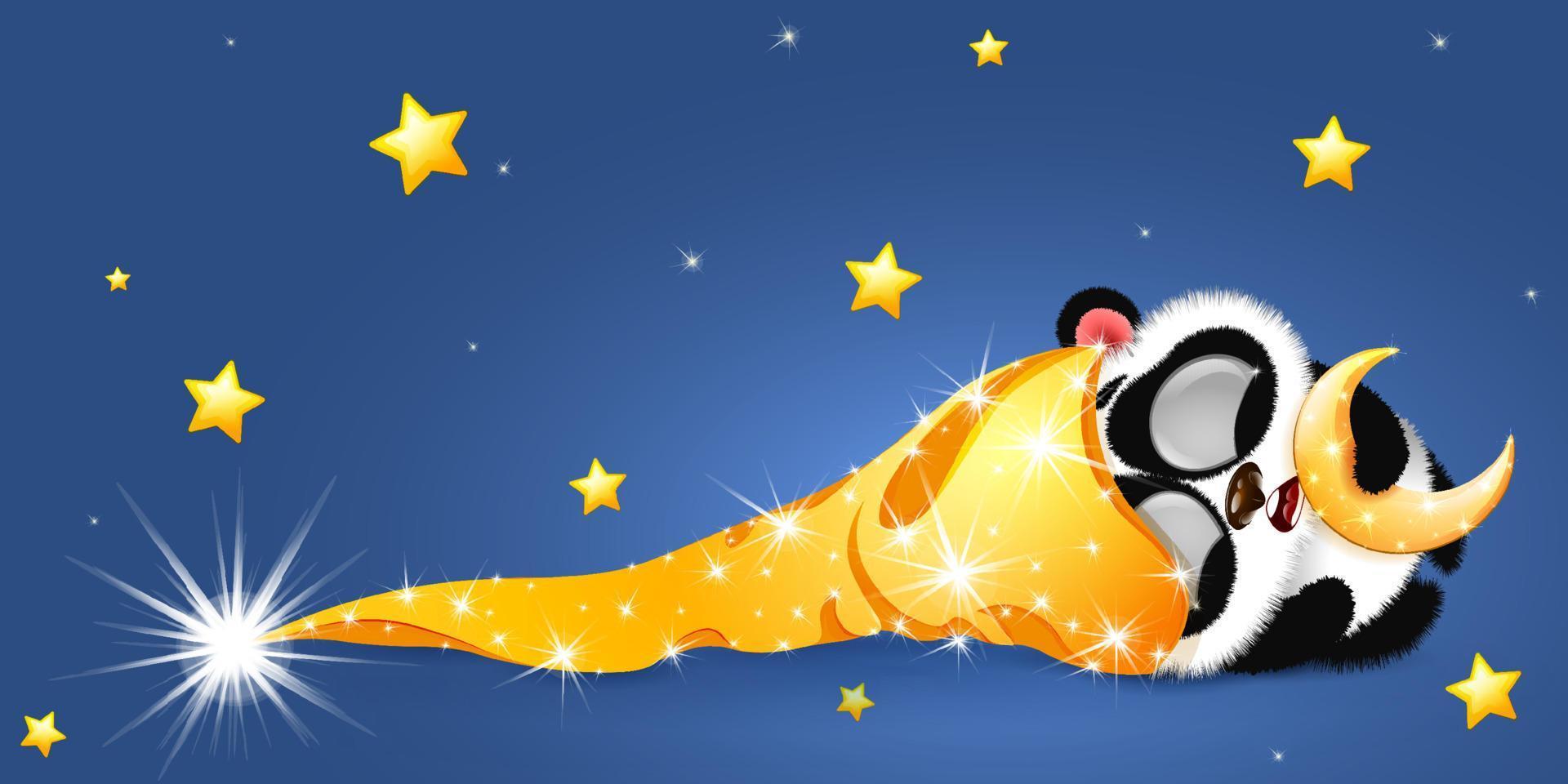 Panda, der im Himmel schläft vektor