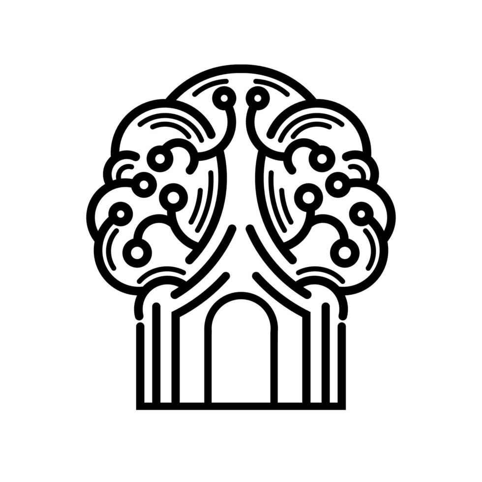 Internet-Verbindungsbaum-Logo vektor