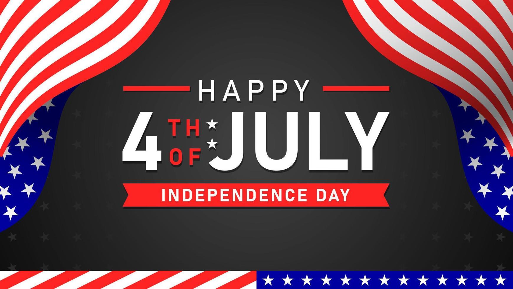 glücklicher 4. juli amerika unabhängigkeitstag hintergrund und banner vektor