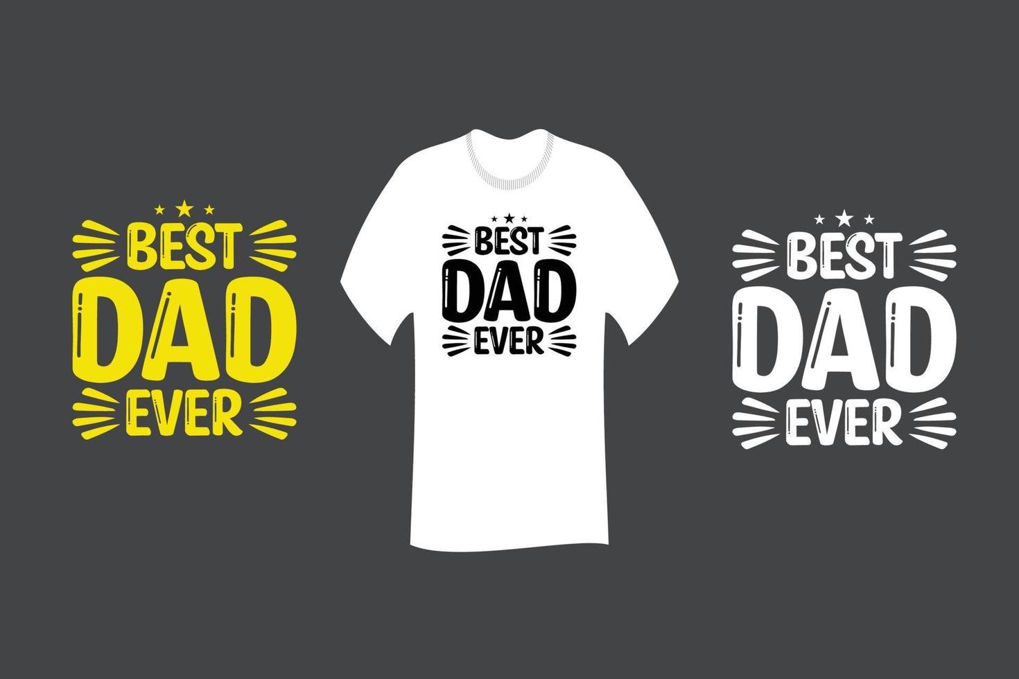bester Vater aller Zeiten T-Shirt-Datei-Design vektor