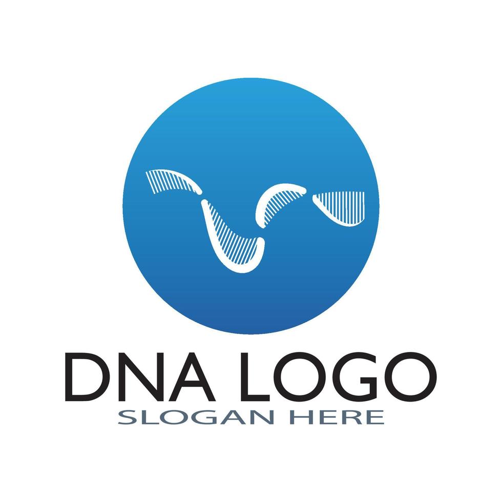dna vektor logotyp designmall. modern medicinsk logotyp. laboratorievetenskap ikon symbol. färgglad farmakologi tecken-vektor