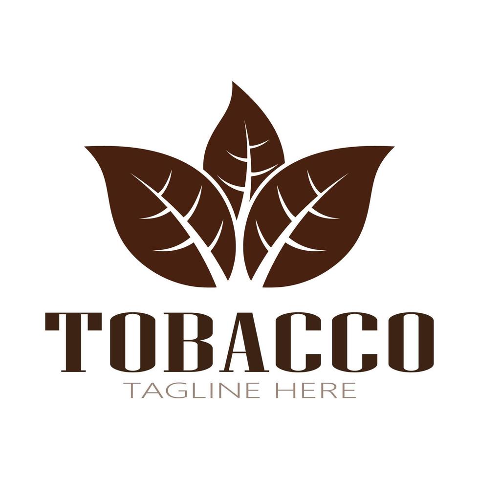 tobaksblad logotyp, tobaksfält och tobak cigarett logotyp mall design vektor