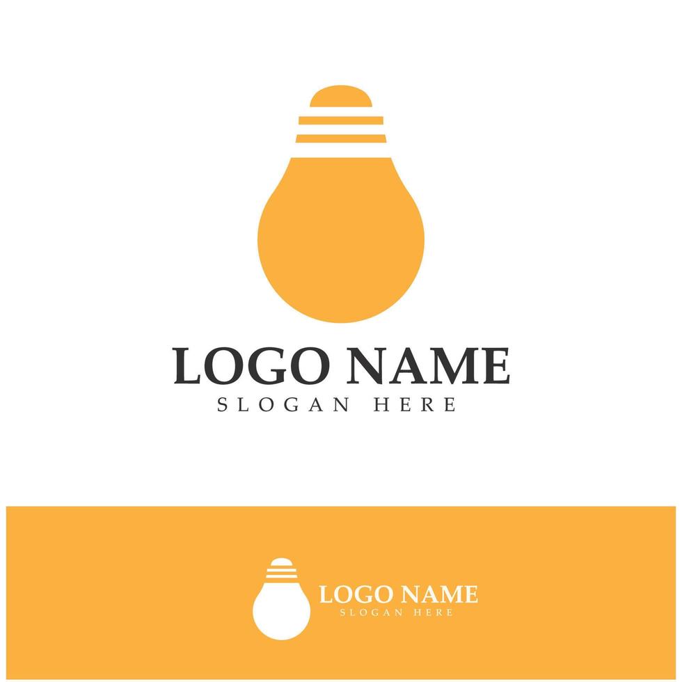 Lampe Glühbirne Logo Design Inspiration Vektor Icon Vorlage