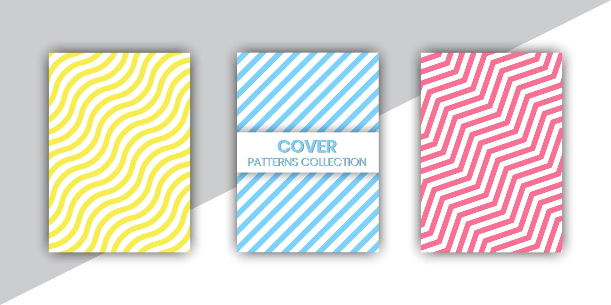 Mixed Line Pattern Cover Set vektor