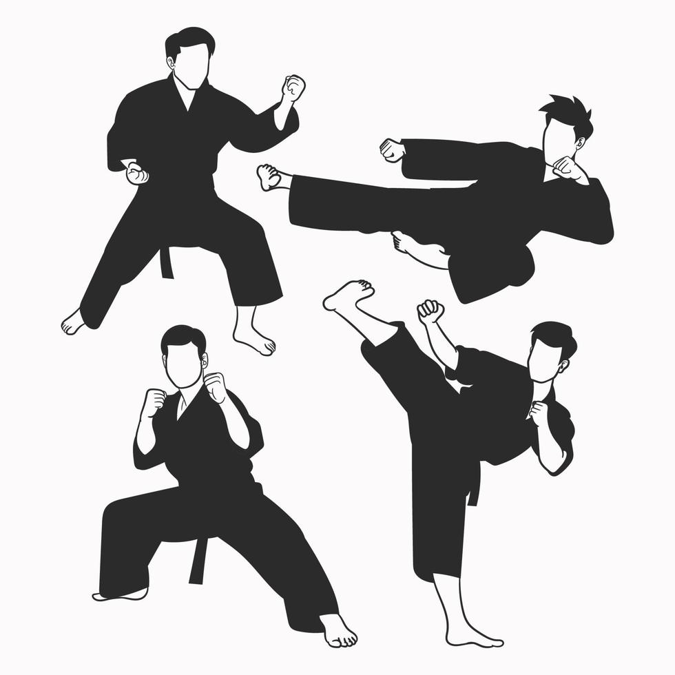 Karate-Vektor-Illustration vektor