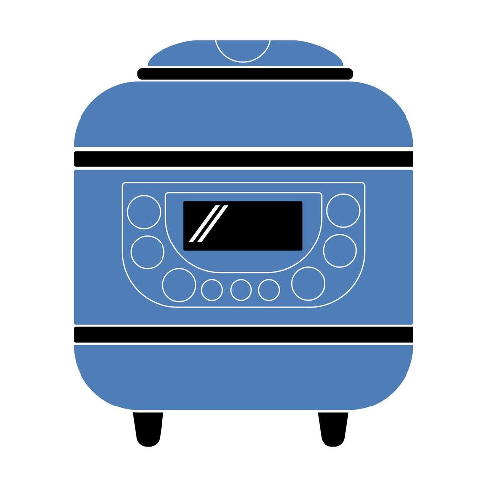 Multikocher ist ein Küchengerät, ein elektrisches Gerät zum Kochen gesunder, abwechslungsreicher Speisen vektor