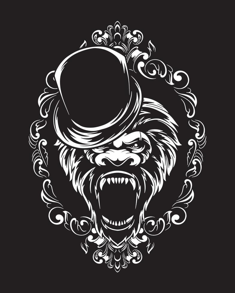 magier kong kunstwerkillustration und t-shirt design vektor