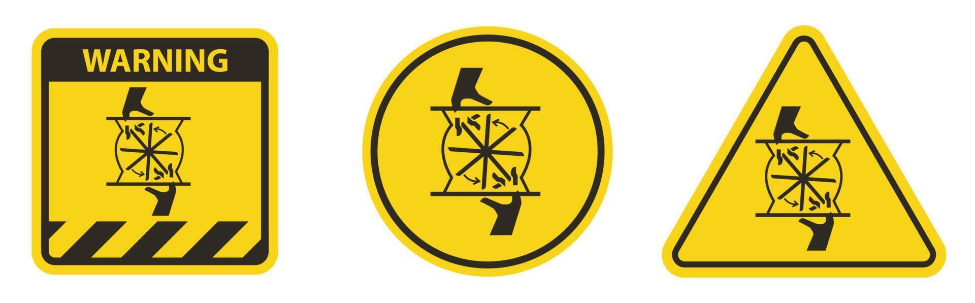 skärning av fingrar roterande blad symbol tecken, vektorillustration, isolera på vit bakgrund etikett .eps10 vektor