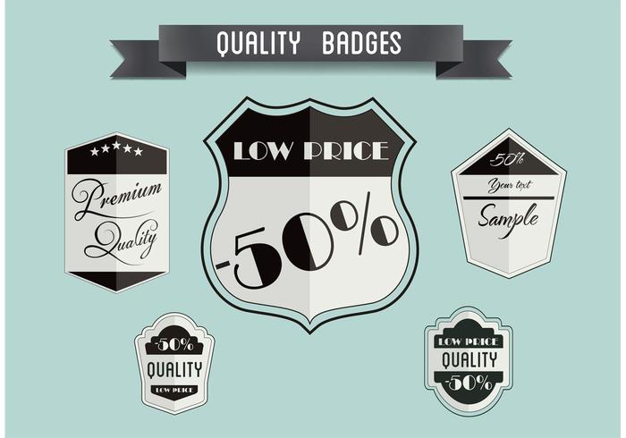 Gratis Vector Badge Set