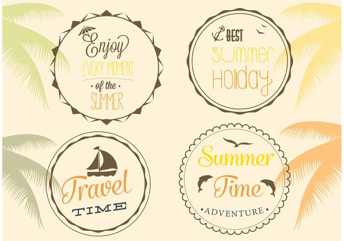 Gratis Summer Badge Vektorer