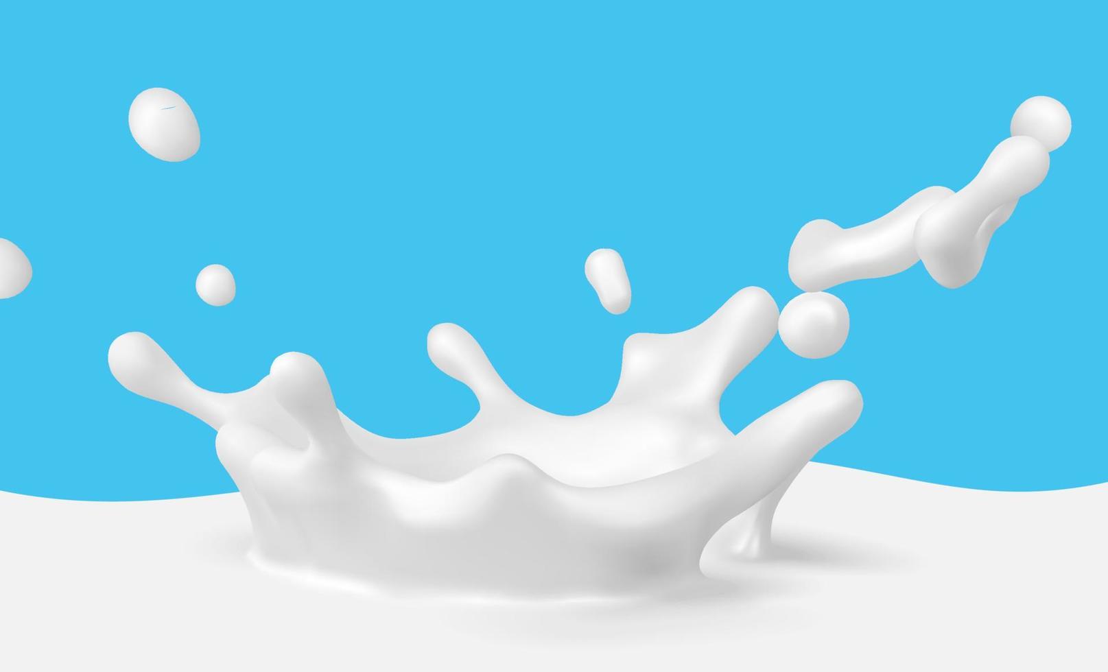 realistisk mjölkstänk illustration vektor