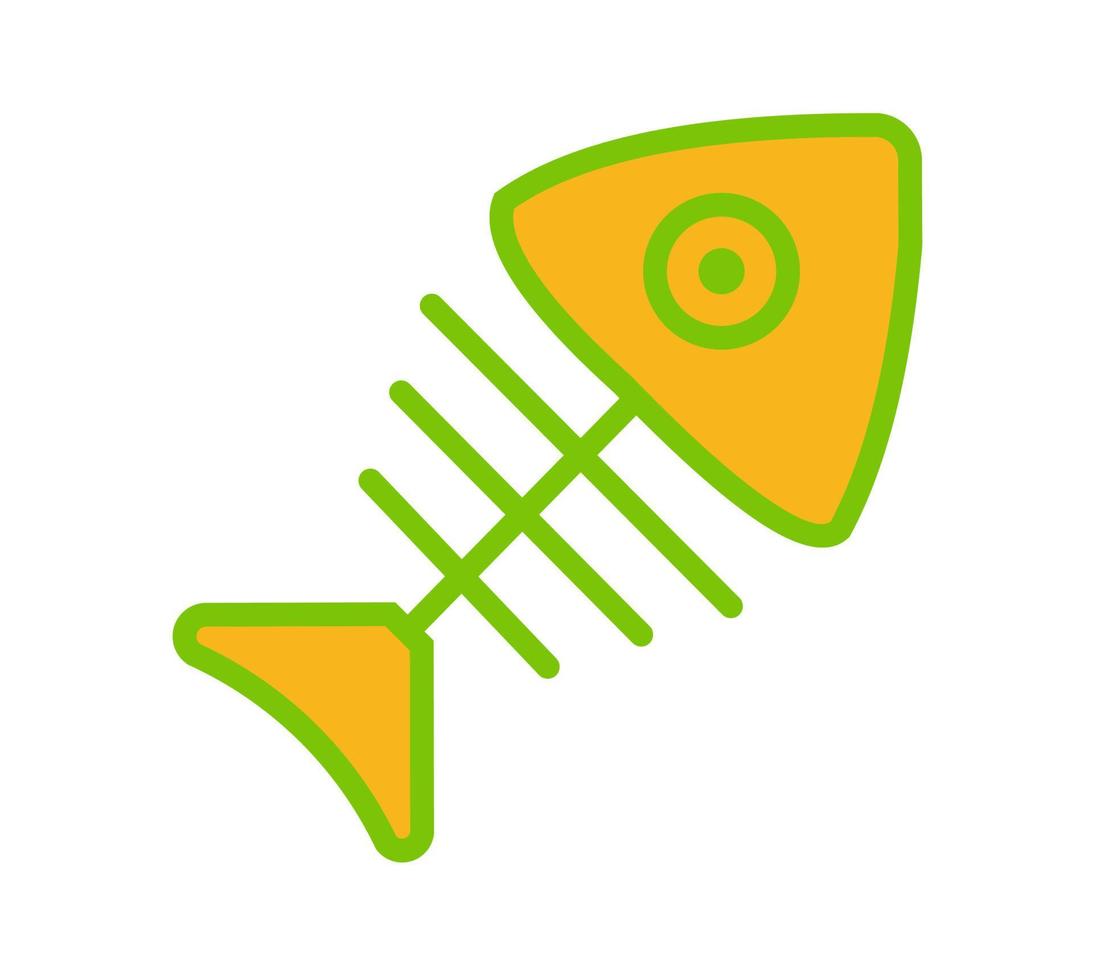 Fishbone-Formvektor, Illustration, Symbol oder Symboldesign vektor