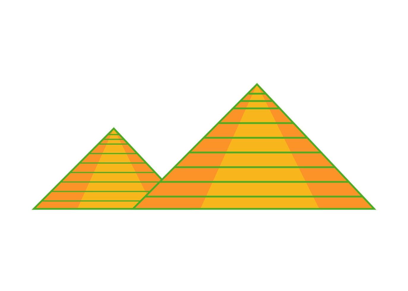 Pyramidenform-Symbol oder Symboldesign vektor