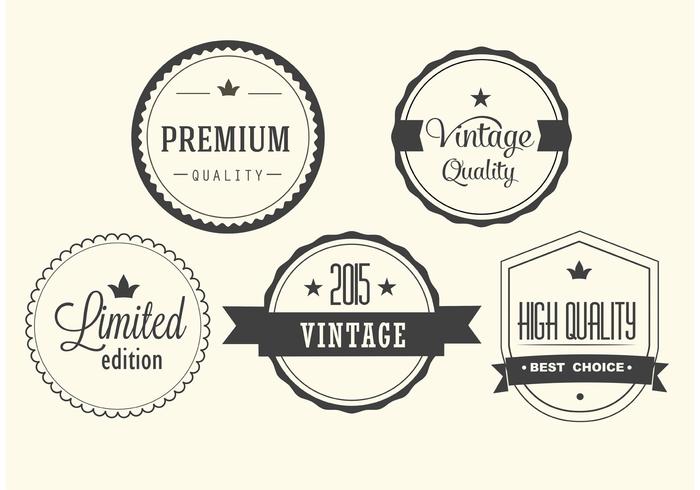 Free vintage vector label set