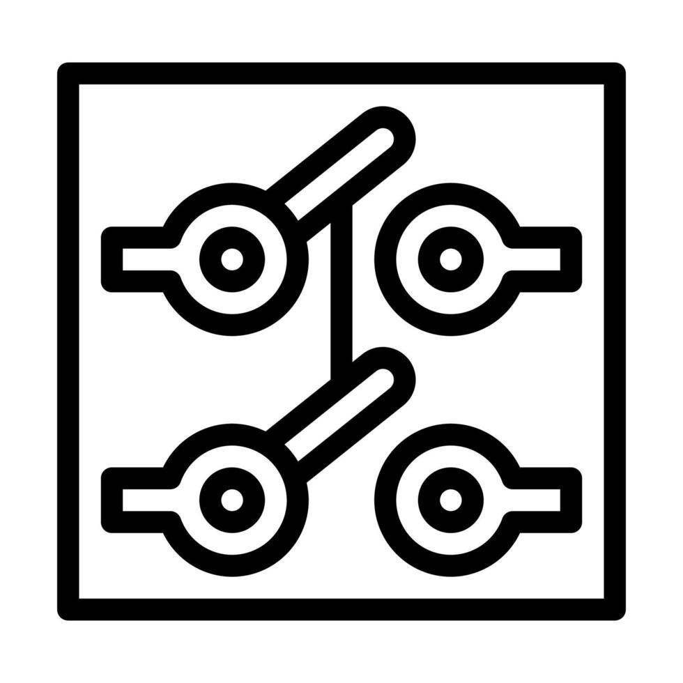 dpdt elektronisches Gerät Symbol Leitung Vektor Illustration