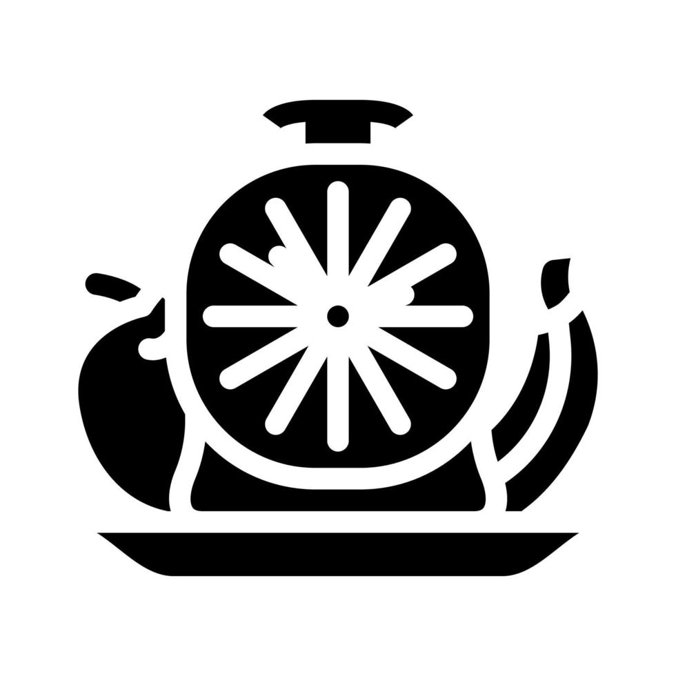 Essen nach Stunde Glyphen-Symbol-Vektor-Illustration vektor