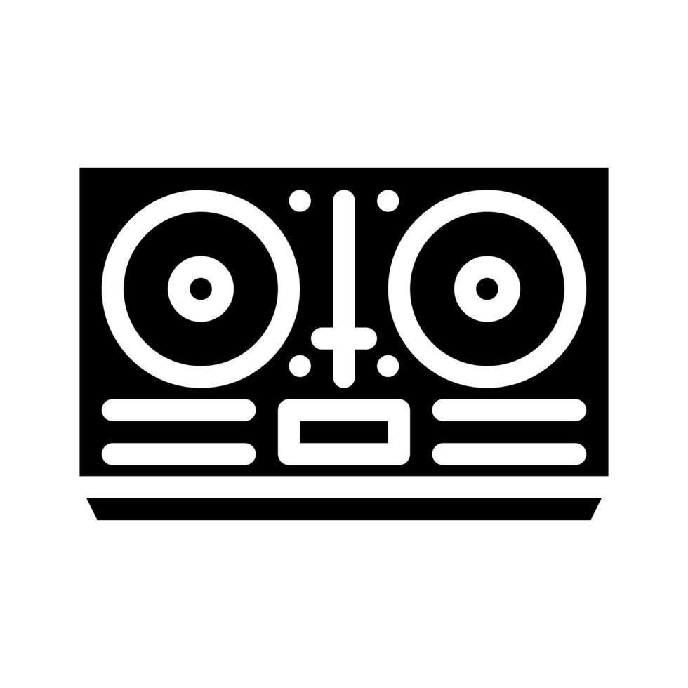dj-ausrüstung glyph symbol vektor illustration flach