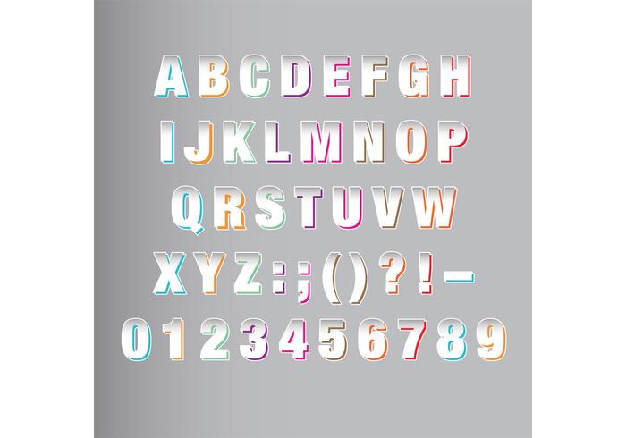 Vit Origami Font Vector