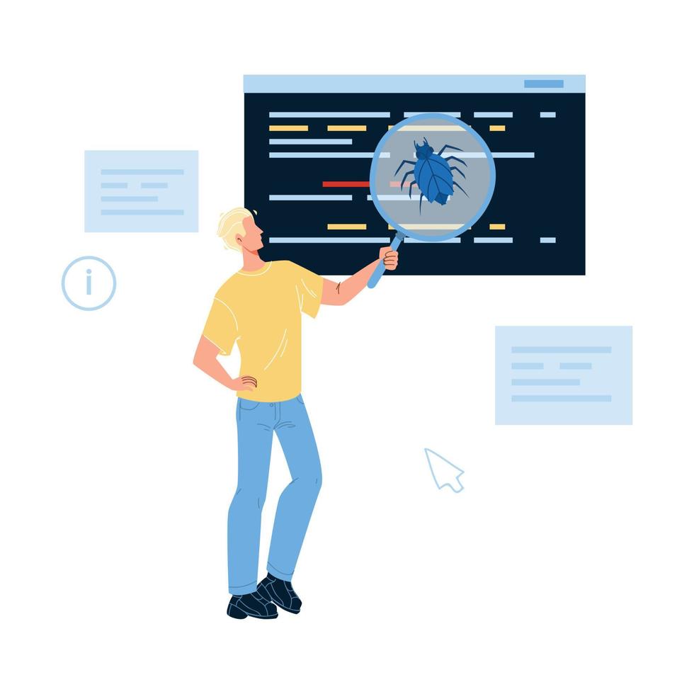 Softwaretestprogramm auf Fehler- und Fehlervektor vektor