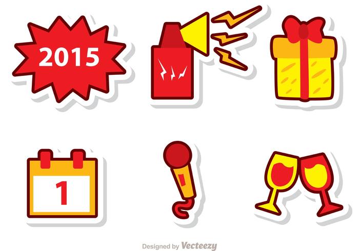 Glad New Years Eve Vectors Pack 3