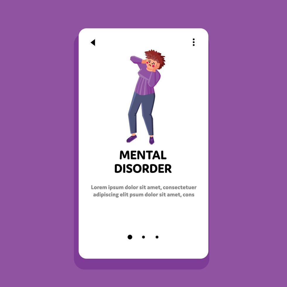 psykisk störning psykologi problem har flickvektor vektor