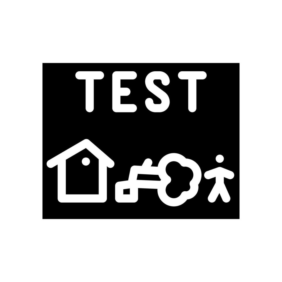 test hus träd barn glyf ikon vektor illustration