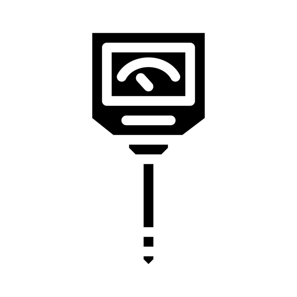 Hygrometer-Gerät Glyphen-Symbol-Vektor-Illustration vektor