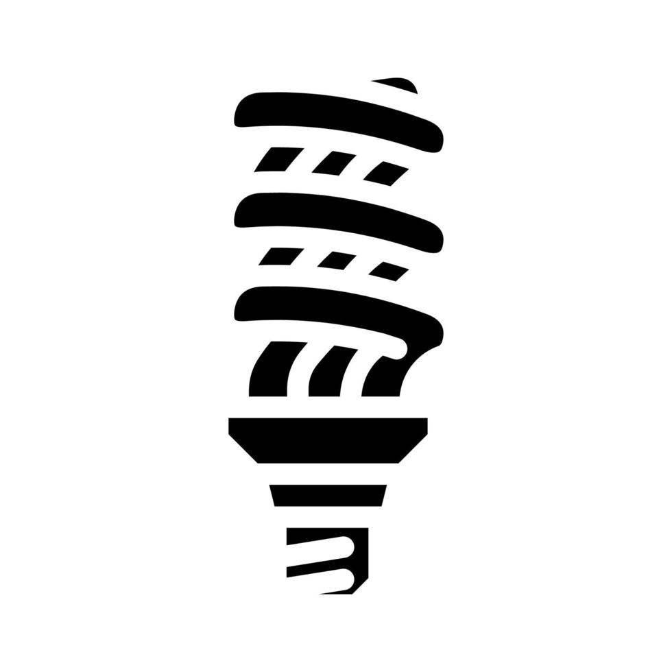 cfl glühbirne glyph symbol vektor illustration