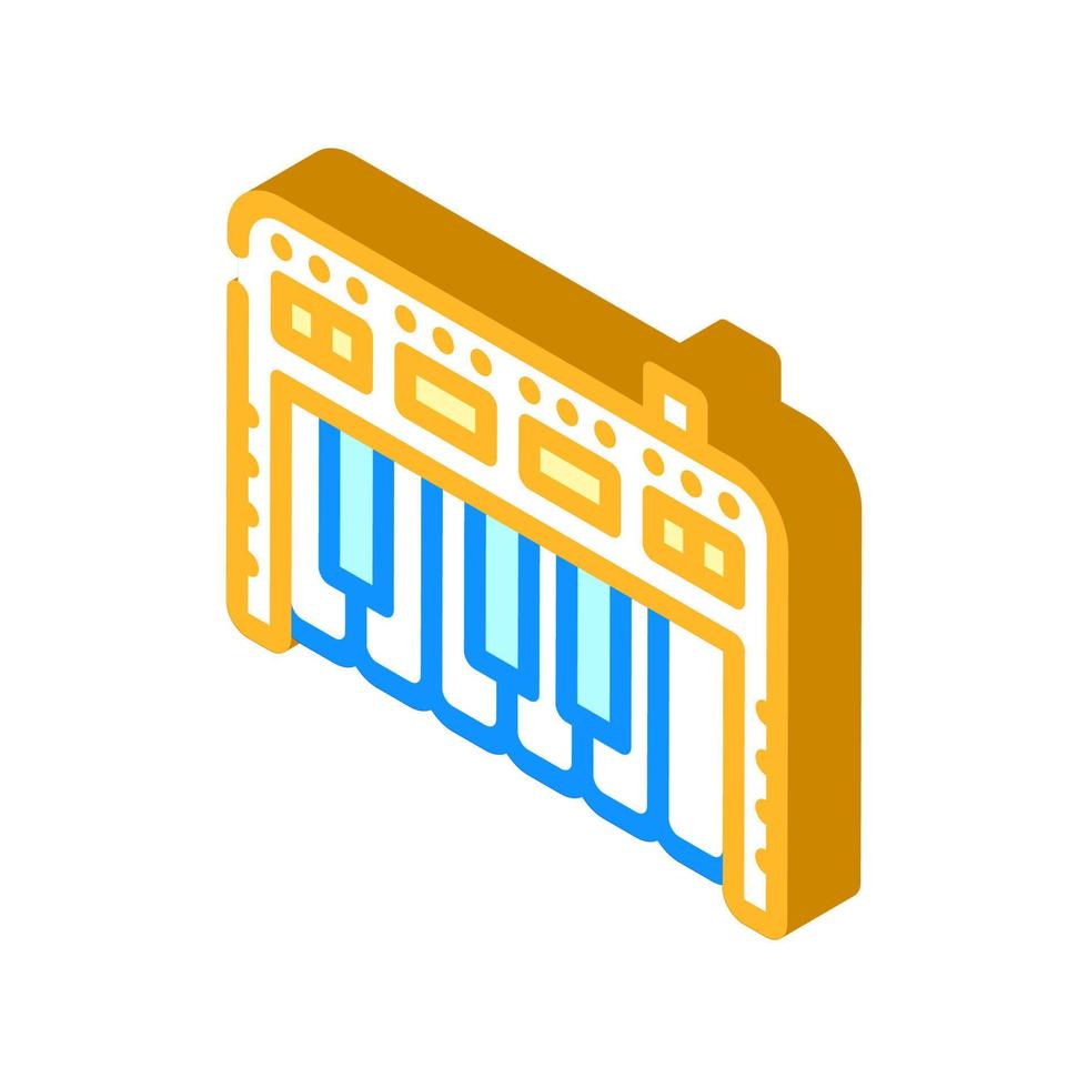 Synthesizer-Instrument isometrisches Symbol Vektor Illustration Zeichen