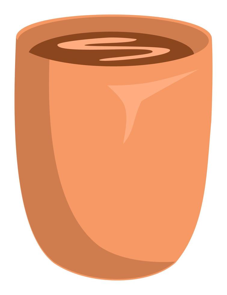 Tasse Kaffee mit Schaum isoliert. Kaffeetasse-Vektor-Illustration vektor