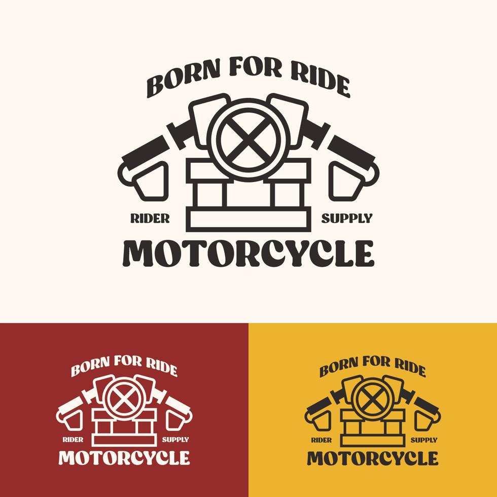 minimalistisches Motorrad-Garage-Logo-Konzept vektor