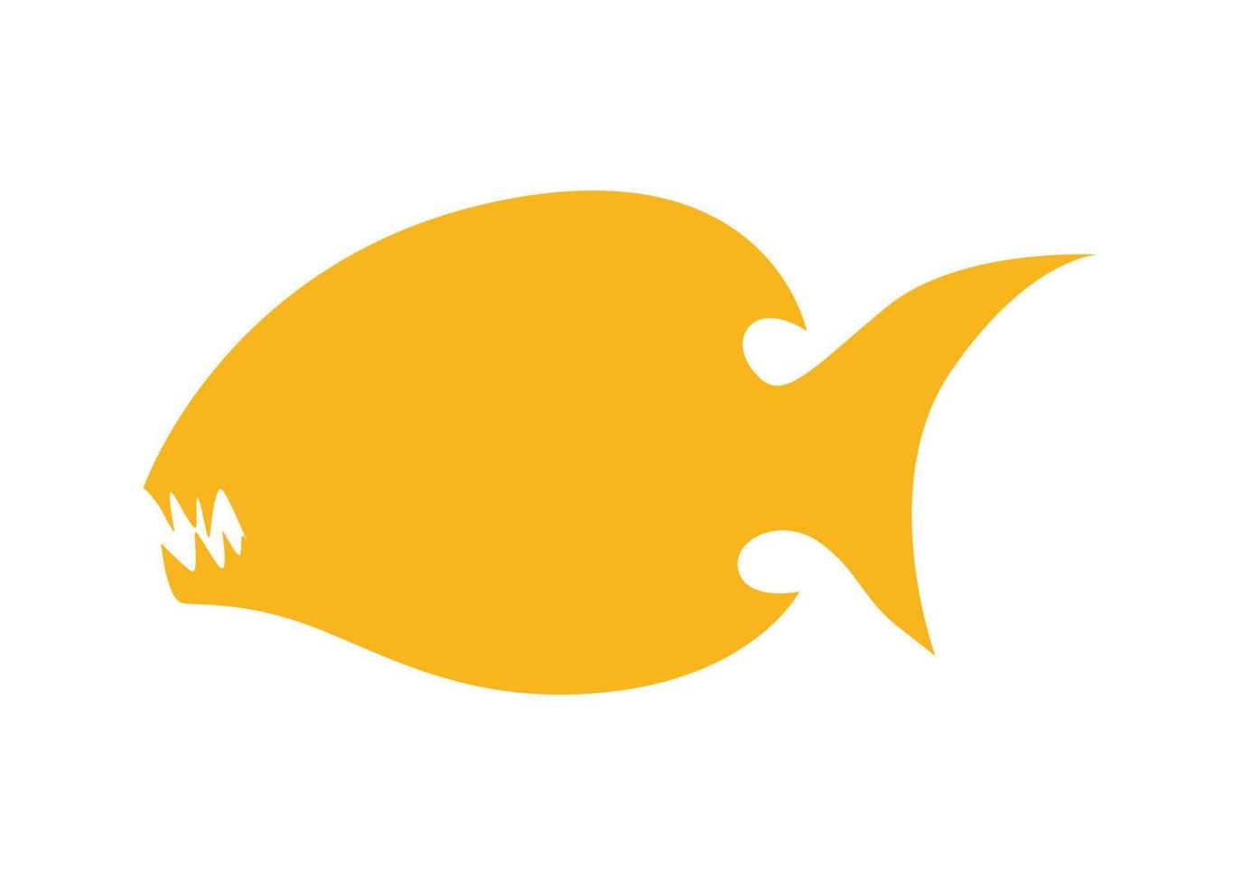 piranha fisk ikon eller symbol design vektor