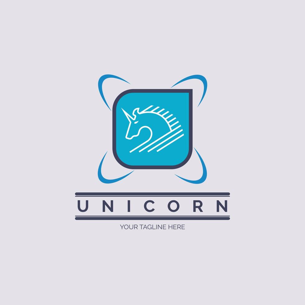 einhorn-logo-vorlagendesign für marke oder unternehmen und andere vektor