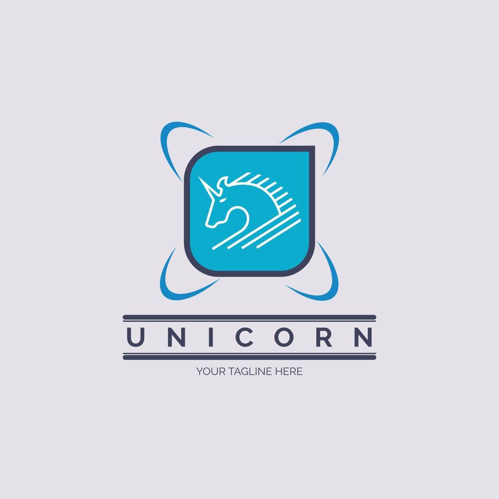 unicorn logotyp malldesign för varumärke eller företag och annat vektor