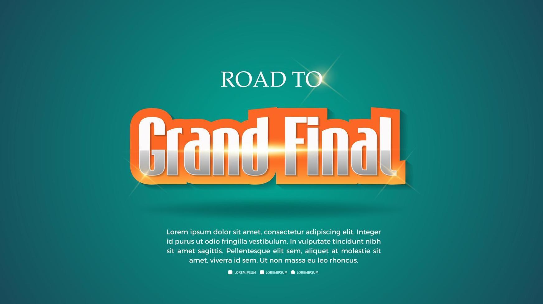 grand final, typografi grafisk design. vektor eps10