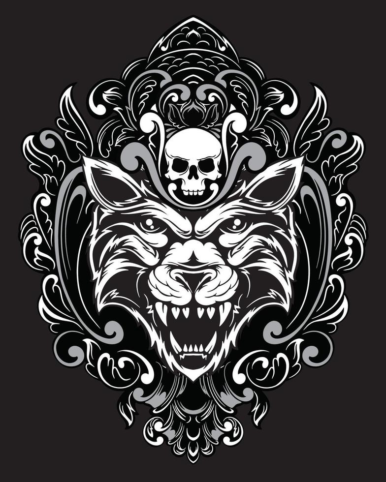 Tiger Artwork Illustration und T-Shirt Design Premium-Vektor vektor