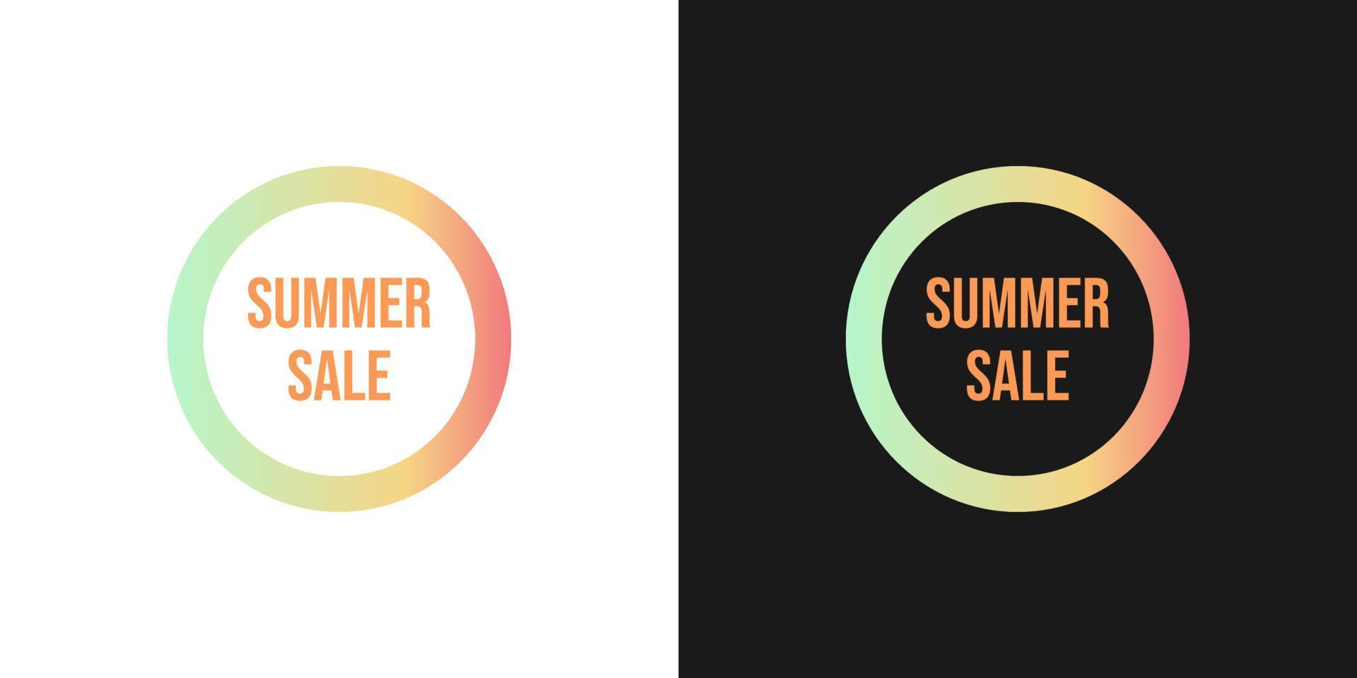 Sommerschlussverkauf. Social-Media-Designvorlage für den Sommerschlussverkauf. Sommerschlussverkauf Rabatt 50 Prozent. vektor