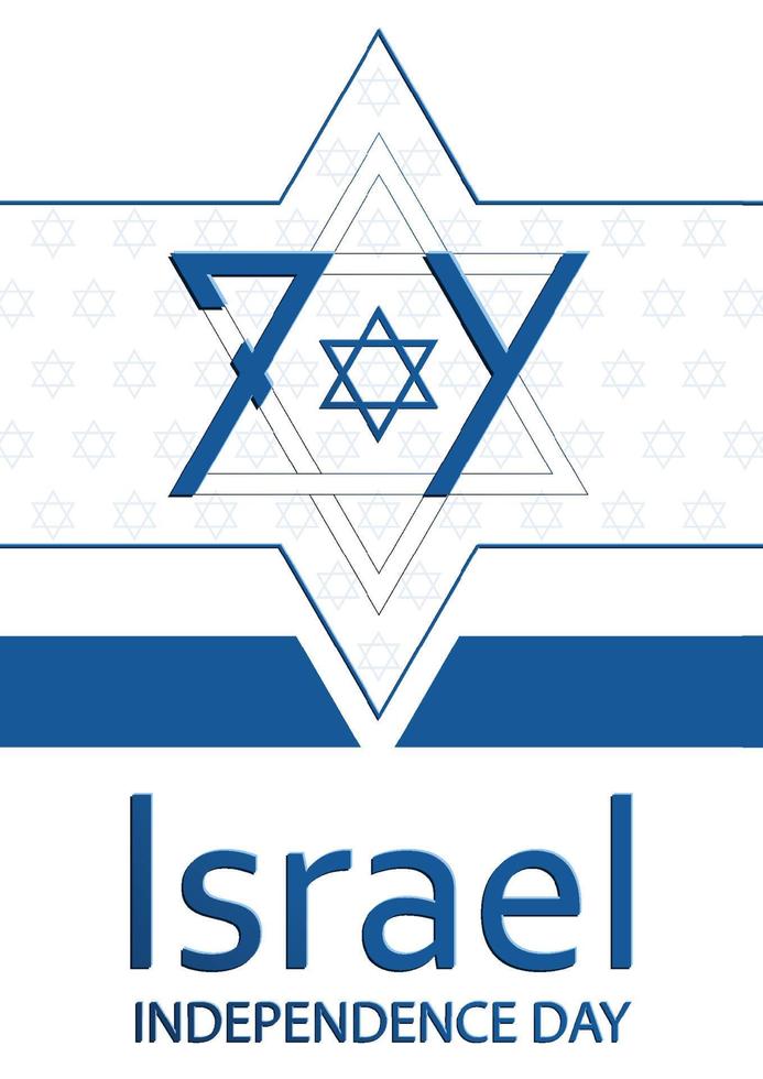 Glad Israels självständighetsdag för den festliga 74-årsdagen av Israel vektor