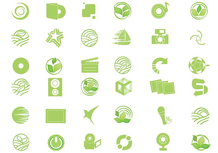 Eco Green Icon Vektor Pack