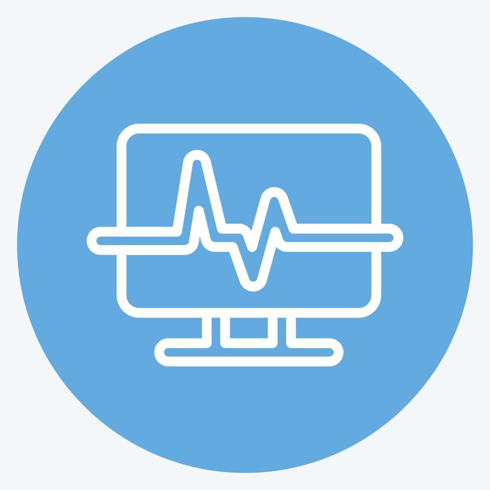 Symbol Diagnose. geeignet für Bildungssymbol. blaue augen stil. einfaches Design editierbar. Design-Vorlagenvektor. einfache Abbildung vektor