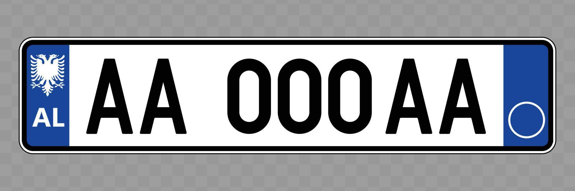 Fahrzeug Nummernschild. vektor