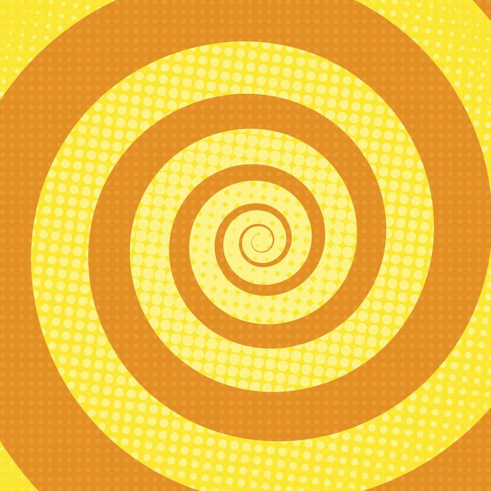 spiral strålar popkonst retro bakgrund vektor
