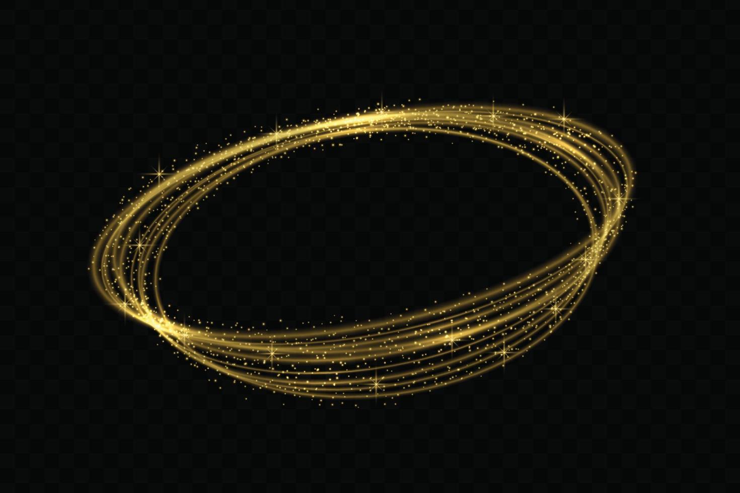 vektor cirkel gyllene ljus spårningseffekt