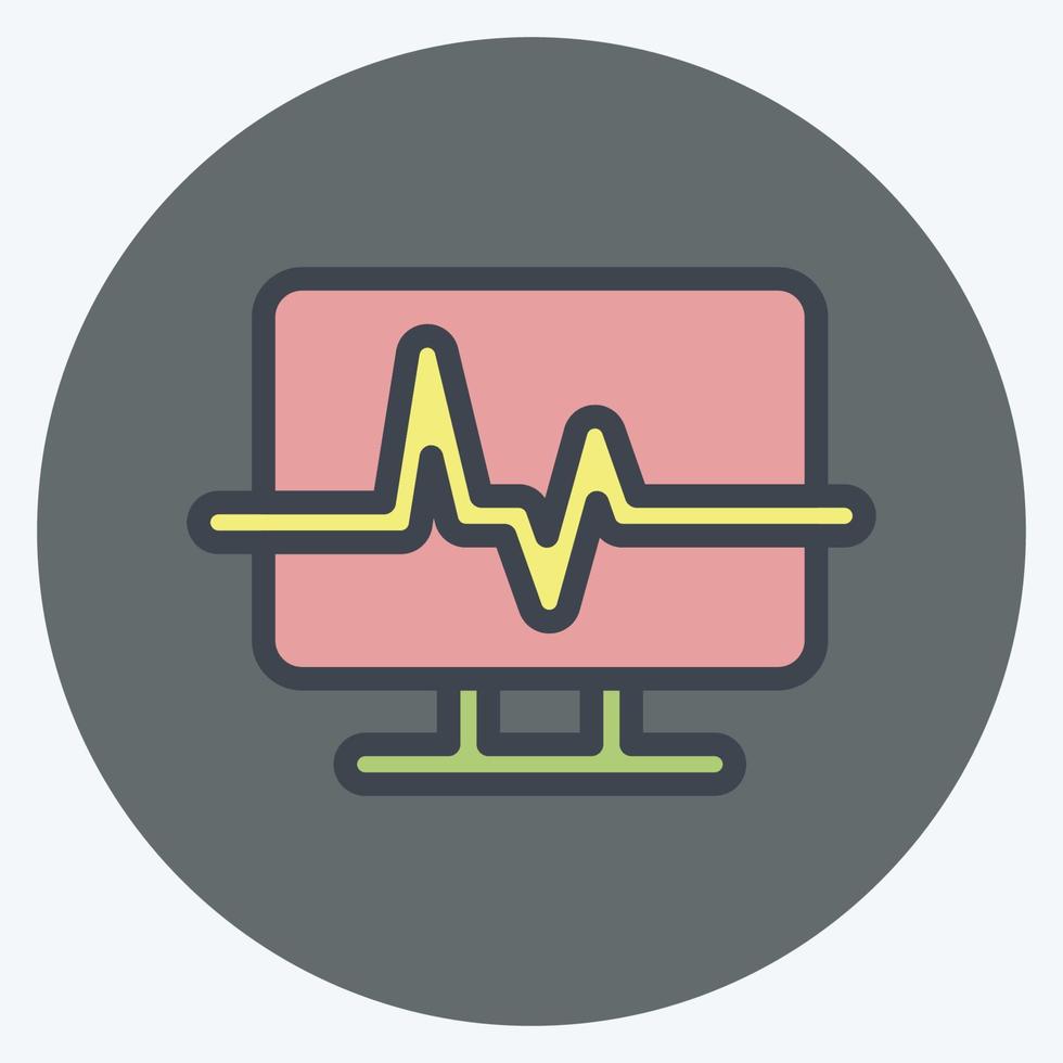 Symboldiagnose. geeignet für Bildungssymbol. Farbe Mate-Stil. einfaches Design editierbar. Design-Vorlagenvektor. einfache Abbildung vektor