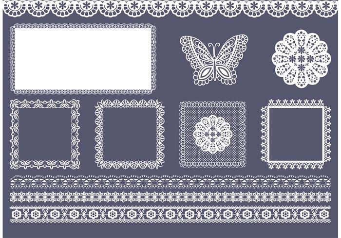 Gratis Vector Square och Border Doily