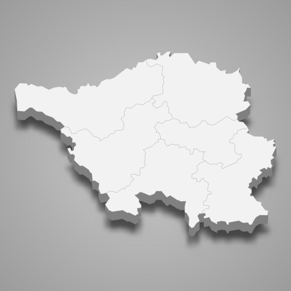 3D-Karte Bundesland Deutschland vektor