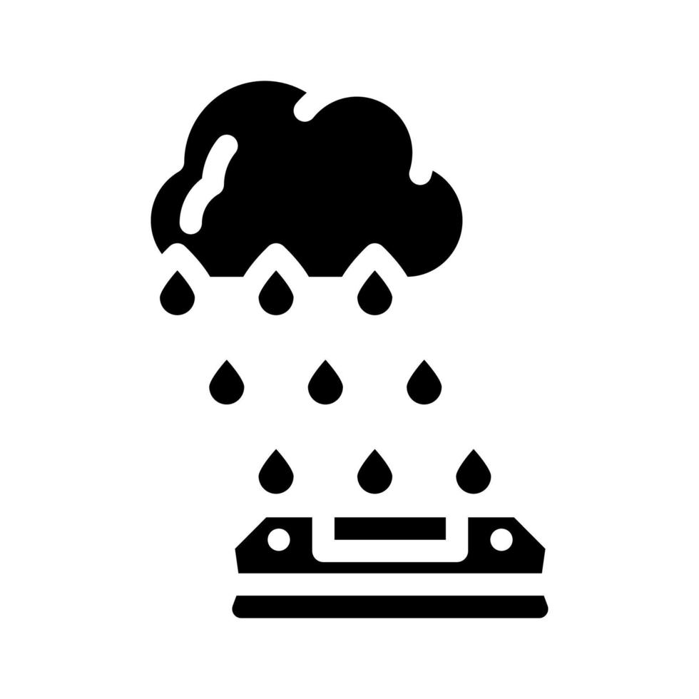 Regensensor Glyphe Symbol Vektor Illustration schwarz